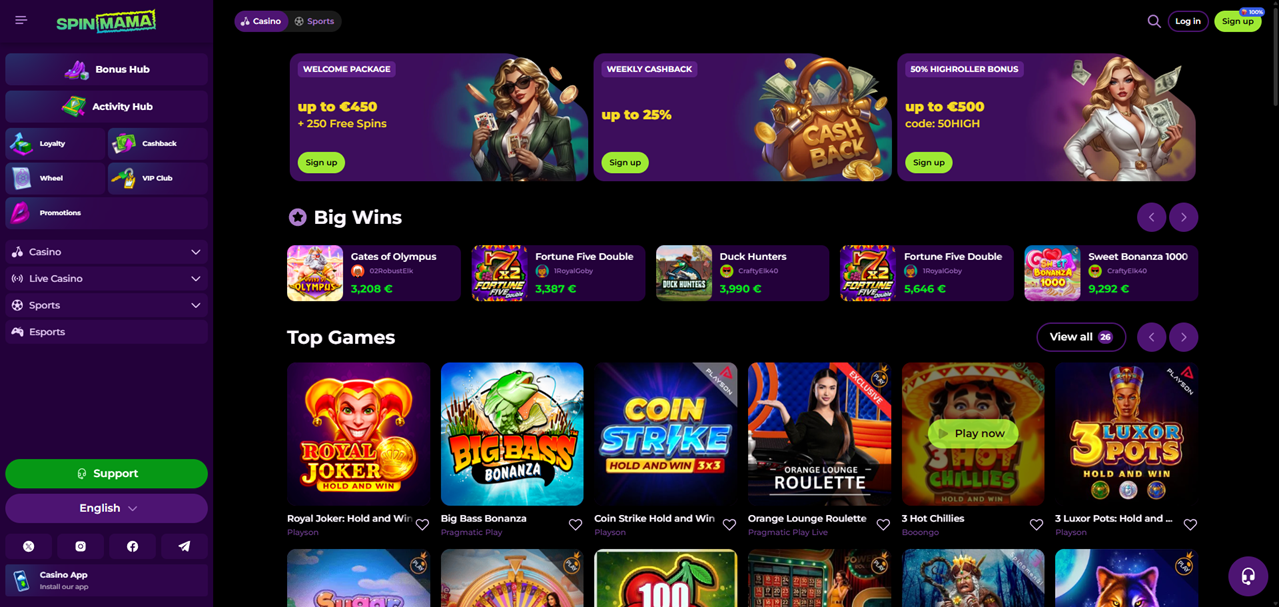 Najlepsze doświadczenia w Spinmama Casino 0